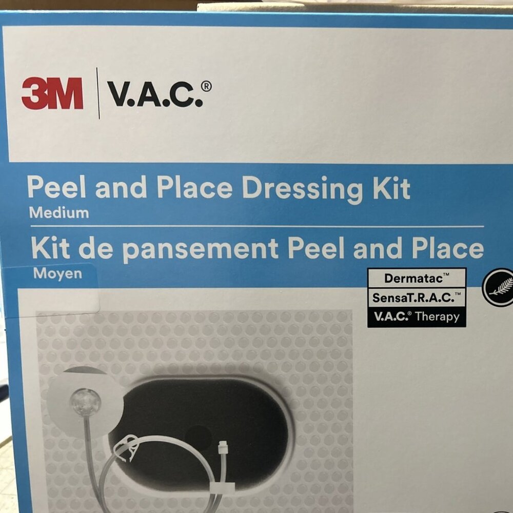 (5) 3M™ V.A.C.® Peel and Place Dressing Kit, Medium 5PCS EZ5MED 27/28